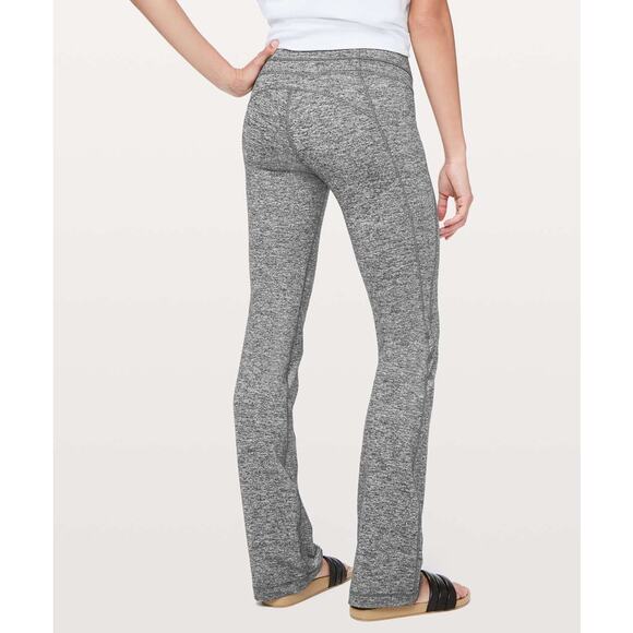 Lululemon Groove Pant Bootcut 32" Heathered Black Size 2 - Picture 2 of 9